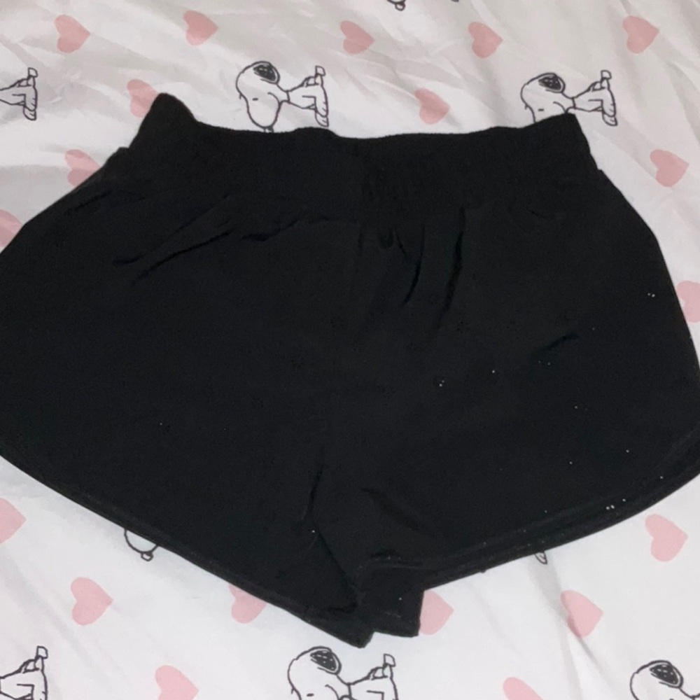 Women's Black lined Running shorts